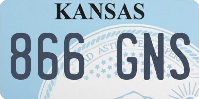 KS license plate 866GNS