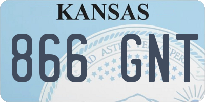KS license plate 866GNT