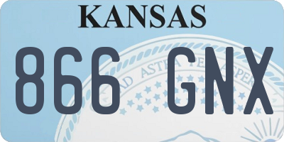 KS license plate 866GNX