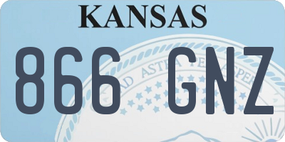 KS license plate 866GNZ