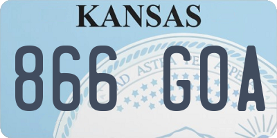 KS license plate 866GOA