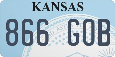 KS license plate 866GOB