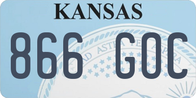 KS license plate 866GOC