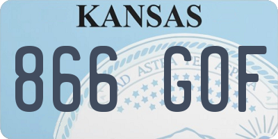 KS license plate 866GOF