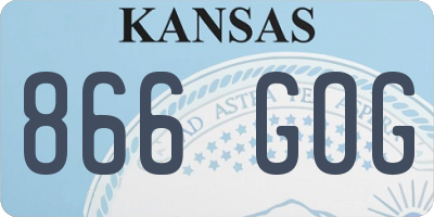 KS license plate 866GOG
