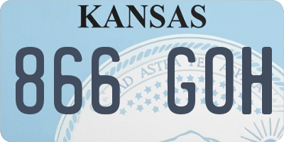 KS license plate 866GOH