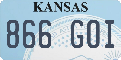 KS license plate 866GOI
