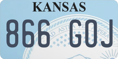 KS license plate 866GOJ