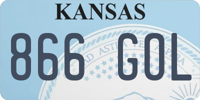 KS license plate 866GOL