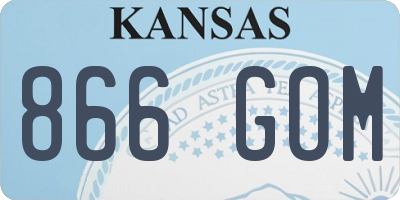 KS license plate 866GOM