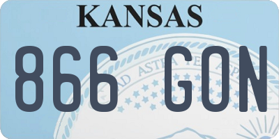 KS license plate 866GON