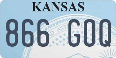 KS license plate 866GOQ