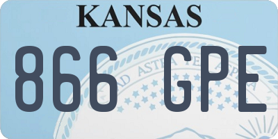 KS license plate 866GPE
