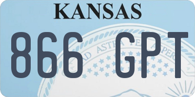 KS license plate 866GPT