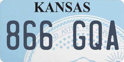 KS license plate 866GQA
