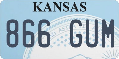 KS license plate 866GUM