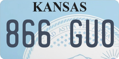 KS license plate 866GUO