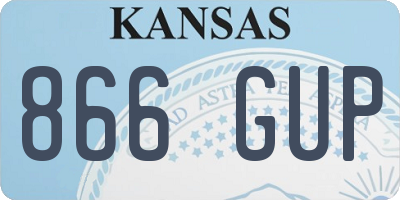 KS license plate 866GUP