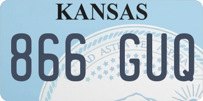 KS license plate 866GUQ