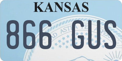 KS license plate 866GUS