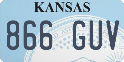 KS license plate 866GUV
