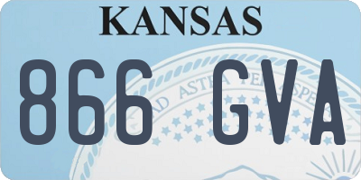 KS license plate 866GVA