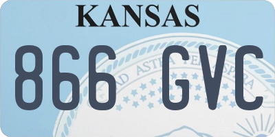 KS license plate 866GVC