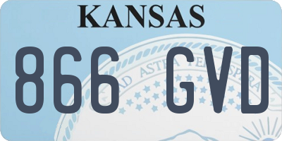 KS license plate 866GVD