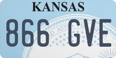 KS license plate 866GVE