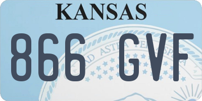 KS license plate 866GVF