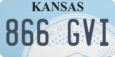 KS license plate 866GVI
