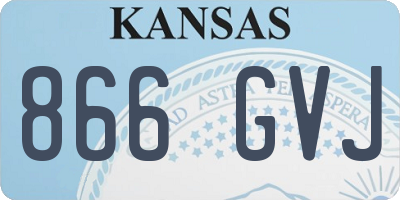 KS license plate 866GVJ