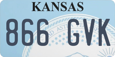 KS license plate 866GVK