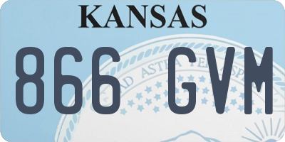 KS license plate 866GVM