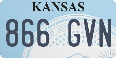 KS license plate 866GVN