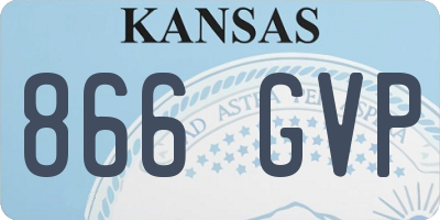 KS license plate 866GVP