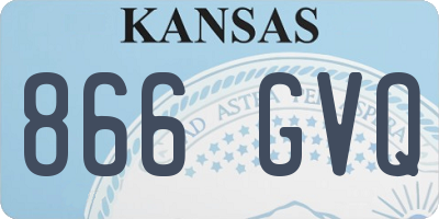KS license plate 866GVQ