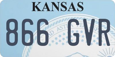 KS license plate 866GVR