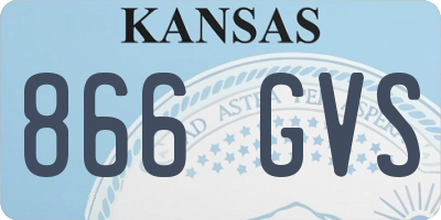 KS license plate 866GVS