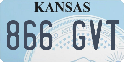 KS license plate 866GVT