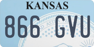 KS license plate 866GVU