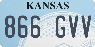 KS license plate 866GVV