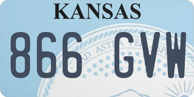 KS license plate 866GVW