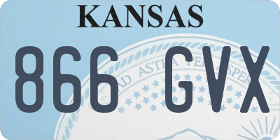 KS license plate 866GVX