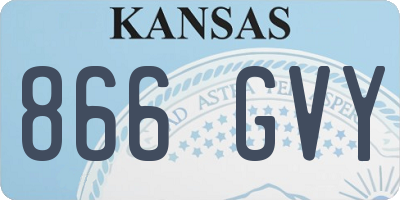KS license plate 866GVY