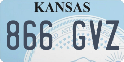KS license plate 866GVZ