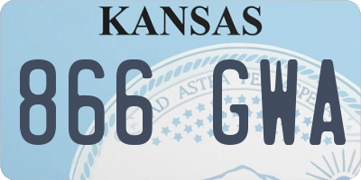 KS license plate 866GWA