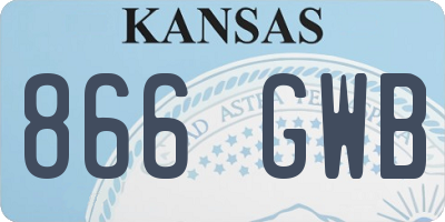 KS license plate 866GWB
