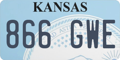 KS license plate 866GWE