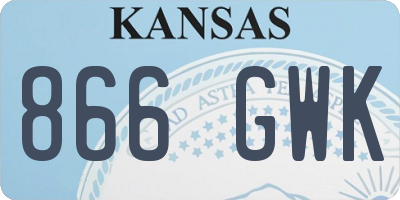 KS license plate 866GWK